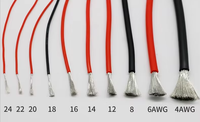 Fil de cuivre étamé torsadé en silicone résistant aux hautes températures 600V IP65 -60-200C 6-26AWG pour modélisme automobile, aéronautique et nouvelles énergies