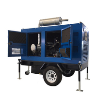 Groupe électrogène diesel silencieux mobile et portable Haitai Power 20-200 kW avec remorque, refroidissement par eau, fabriqué en Chine