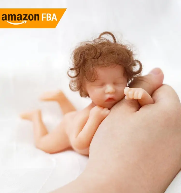 2023 New Arrival Stock Wholesale 15cm Mini Silicone Reborn Baby Doll Toy