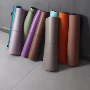 Custom Printing Eco Friendly Engraving Protection Non-slip Thick PU Natural Rubber Yoga Mat 3mm 5mm 6mm