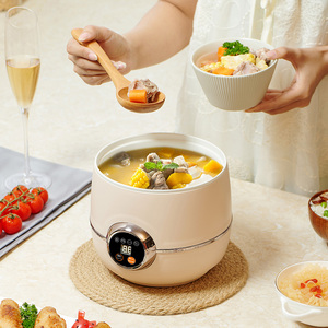 Cuiseur à riz compact domestique 450W 2.0L à double couche, mini capacité, contrôle numérique intelligent, cuisson rapide, avec tasse doseuse automatique 2.0L - Product Image 1