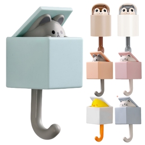 Ganchos <span class=keywords><strong>de</strong></span> dibujos animados Gravedades Inducción Ganchos decorativos Estantes <span class=keywords><strong>de</strong></span> almacenamiento para llaves Paraguas Toallas Ganchos adhesivos - Product Image 1