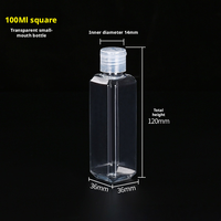 Bouteille en plastique PET sans BPA, compressible, avec bouchon à clapet papillon, anti-fuite, pour shampoing, gel douche, emballage de voyage pour produits de toilette