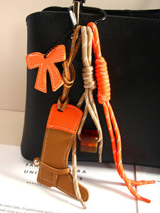 Cowboy-Stijl Kleine Paardenkleur-Blok Lange Laarzen, Tas Hanger, Strik Kralen Tas Hanger - Product Image 3
