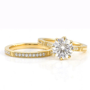 Set di Anelli Principessa con Zirconi Scintillanti per Donna, Elegante Gioiello di Lusso per Matrimonio - Product Image 5
