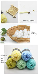 Amigurumi Ipleri Groothandel Verschillende Kleuren Handbreien Babygaren Bulk 4ply 50G Melk Katoen Gehaakt Garen Voor Haak - Product Image 4