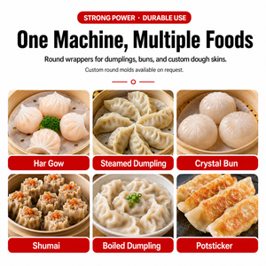 Máquina Eléctrica para Hacer Empanadas Coreanas (<span class=keywords><strong>Mandu</strong></span>) de 50-90mm, Ahorra Trabajo, Prensa Redonda para Masa de Dumpling, Ideal para Restaurantes Coreanos - Product Image 3