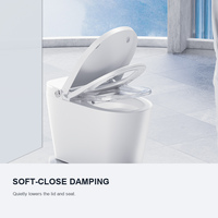 Toilette intelligente avec chasse automatique, siège chauffant, cuvette pré-émaillée, veilleuse, siège à fermeture douce, drainage en S, double chasse
