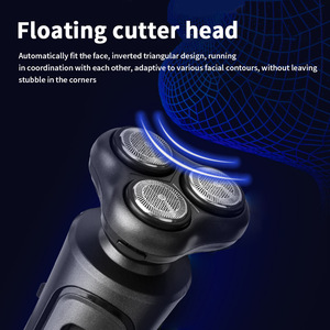 เครื่องโกนหนวดแบบหมุน WAIKIL WL-6066 เครื่องเล็มหนวดเครา เครื่องเล็มขนบนใบหน้า หน้าจอ LED ไร้สาย กันน้ำ ชาร์จ USB มีดโกนไฟฟ้า ใบมีดสามใบ - Product Image 2