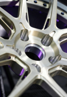 Nouvelles jantes forgées sur mesure 18-22 pouces 5x112 5x120 en 2 pièces, finition champagne doré poli, rivets, 10 branches, alliage 25 mm pour Audi Tesla