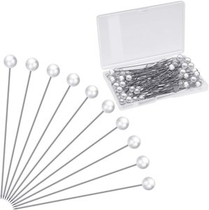 Alfileres redondos de cabeza de perla para manualidades de costura, decoración de boda - Product Image 2