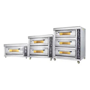 Horno eléctrico de acero inoxidable, 1 capa, 2 bandejas, cubierta para Pizza, máquina de horno de panadería