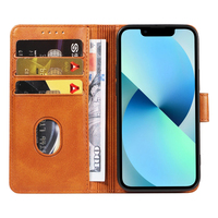 Dompet Kulit PU Flip untuk iPhone 13 Mini - Penutup Berdiri dengan 3 Slot Kartu, Penutup Magnetik & Cangkang Anti Guncangan