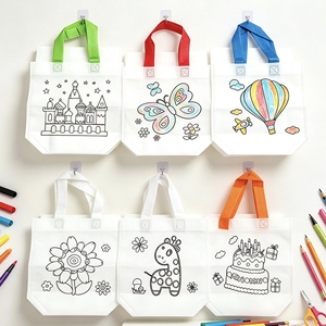 Bolsa de Compras de Tela No Tejida para Niños, para Dibujar y Pintar, Reutilizable y Ecológica, Kits de Arte y Manualidades - Product Image 1
