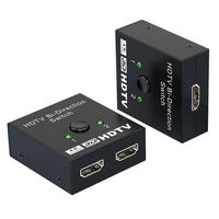 ZLD 4K Ultra HD Divisor y Conmutador Bidireccional 2 en 1 con Carcasa Metálica, Compatible con 3D 1080P para PS4/Xbox