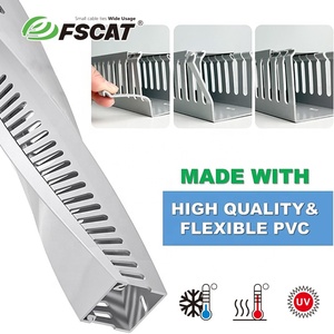 FSCAT PVC配線ダクト15x20mmケーブルトランキング電気トランキングPVCケーブルトレイ配電および建物設置用 - Product Image 2