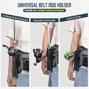 Ceinture de pêche à la mouche avec porte-canne, sangles réglables et compartiment pour filet - Product Image 4