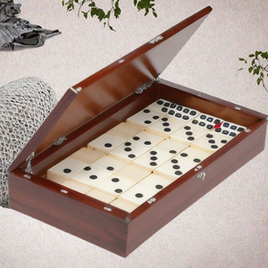 Dominos en gros de haute qualité, jeux éducatifs, ensemble de dominos double six en bois, cadeau promotionnel original, impression en gravure - Product Image 3