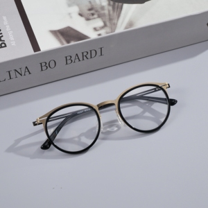 Monturas de Gafas Ultraligeras al por Mayor de Fábrica, Montura Óptica Clásica de Forma Redonda, Gafas de Varios Colores en Stock - Product Image 3