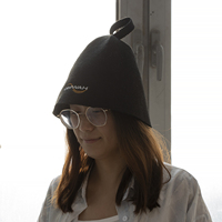 Gorro de Sauna de Lana Pura, Tan Oscuro como la Noche y Tan Fresco como la Brisa del Océano, que Protege tu Cabeza de la Humedad Intensa