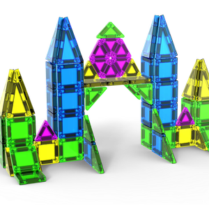 JXD 128 pièces Blocs de construction magnétiques multifonctionnels en papier Jouets éducatifs avec impression sérigraphique pour les 14 ans et plus - Product Image 1