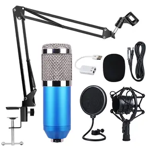 Equipamento de áudio profissional, conjunto de microfone condensador bm800 para computador e celular, equipamento de estúdio doméstico bm 800