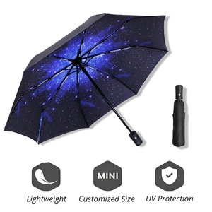 Windproof Automatic Open Close Travel <b>Umbrella</b> Compact UV Protection Sun Rain <b>Umbrella</b> with Custom Logo Support - Product Image 3