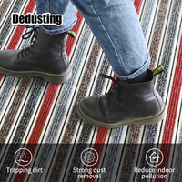 Tapis d'entrée commercial en alliage d'aluminium, réversible, lavable, à rayures tuftées, anti-poussière et anti-humidité, en promotion