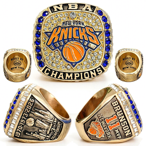 Bague de championnat des <span class=keywords><strong>New</strong></span> <span class=keywords><strong>York</strong></span> Knicks 2026, fabriquée en usine, commémorative, objet de collection de basketball - Product Image 1