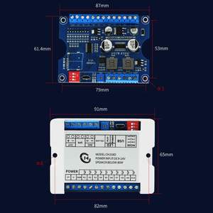 CH358D Low-Level Trigger 80W Voice Playback <strong>Module</strong> 8MB DC 9-24V Sound Board Case 10-Way Button Electronic <strong>Modules</strong> Kits - Product Image 5