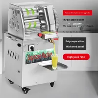 Extracteur de jus de canne à sucre électrique automatique commercial MaiKeKu 750W en acier inoxydable, capacité 50L, argent, multi-tension, garantie 12 mois