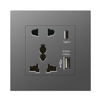 Prise de courant universelle multifonctionnelle de haute qualité à double pôle avec panneau tactile 10A/16A
