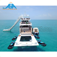 Piscina inflable portátil de mar flotante, para yate, barco