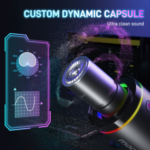 Đối với maono pd200x năng động microphone XLR/USB có dây chơi game ghi âm streaming Máy tính để bàn Kim loại mic TAP-to-Mute Gain Knob phần mềm - Product Image 2