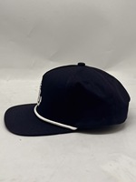Haute qualité mode hommes casquette de Baseball à bord plat 3D bouffée Logo personnalisé 5 panneaux casquette Snapback chapeau avec décoration de corde