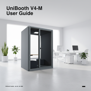 UNIBOOTH Cabine d'enregistrement insonorisée multifonctionnelle en aluminium durable <span class=keywords><strong>pour</strong></span> bureau, immeuble, télétravail, hôtel – Design moderne et mobile - Product Image 3