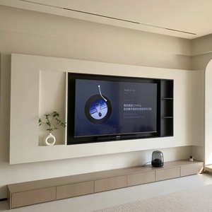 Mueble de TV Moderno y Minimalista de Lujo, Mueble de Pared Plegable para Sala de Estar Contemporánea, Consola para Televisor de Pantalla Grande - Product Image 1