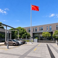 Mât de drapeau national conique en acier inoxydable 304 pour l'extérieur, pour les écoles, les entreprises, les places publiques - Fabriqué à Shanghai - Fini