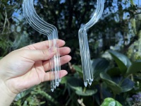 Anneaux de soutien pour plantes en acrylique moderne de 12 pouces transparents avec un soutien solide pour les plantes grimpantes