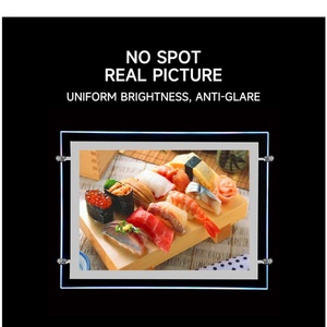 A3 A4 <b>Led</b> Advertising Light Box Real Estate Window Hanging Crystal Acrylic Waterproof Eco-friendly Customizable Color - Product Image 2