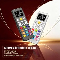 Control Remoto Inalámbrico RF de 21 Teclas Personalizado OEM ODM para Chimenea Eléctrica, Controlador de Calefactor Doméstico de Plástico ABS JCXK