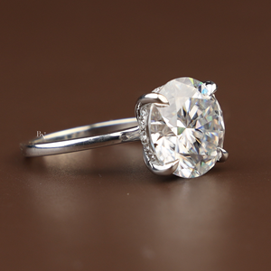 Bague de fiançailles en diamant de laboratoire de luxe pour femmes en argent, or 10 carats, or 14 carats, or 18 carats, 2 carats, bijoux de mariage raffinés - Product Image 3