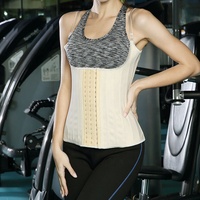 Corsé de Látex con 25 Varillas de Acero para Mujer Talla Grande Chaleco Moldeador de Cintura con Tirantes