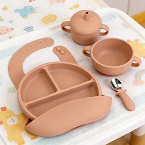 Nuevo Producto, Set de Alimentación para Bebés Libre de BPA, Set de <span class=keywords><strong>Vajilla</strong></span> Infantil de Silicona Ecológica para Productos Infantiles - Product Image 3