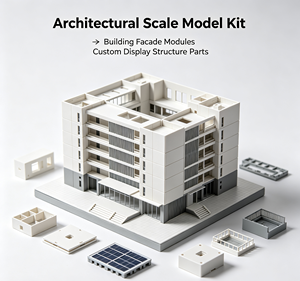 Échantillons de pièces structurelles pour maquettes architecturales personnalisées, service de prototypage sur mesure de modules miniatures en plastique pour bâtiments - Product Image 1