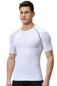 Camiseta de verano de secado rápido personalizada al por mayor, camiseta de manga corta de algodón/Spandex a cuadros, camisetas ecológicas para gimnasio - Product Image 3