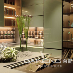 BAINENG 48 saat ücretsiz tasarım High-end Modern mobilya bir durak özelleştirilmiş ada paslanmaz çelik mutfak dolabı Villa projesi - Product Image 2