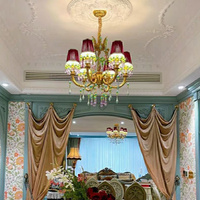 Lampes suspendues vertes françaises, abat-jour, éclairage de pièce, lustre américain loft, lustres rustiques, lampe en laiton vintage