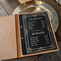 Protège-menu A4 personnalisé pour restaurant, avec pages à visser, idéal pour les cadeaux de bienvenue et la promotion des fabricants