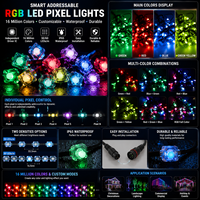 Ruban LED programmable RVB adressable WS2811 UCS1903 SM16703, étanche, en rouleau, pour projets d'éclairage décoratif